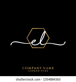 EL Initial handwriting logo template