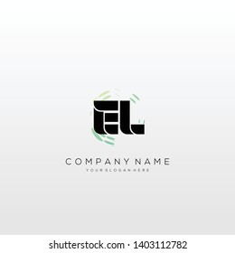 EL initial letter abstract logo design vector.