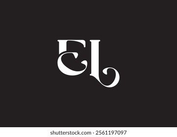 EL initial letter logo design and minimalist logo
