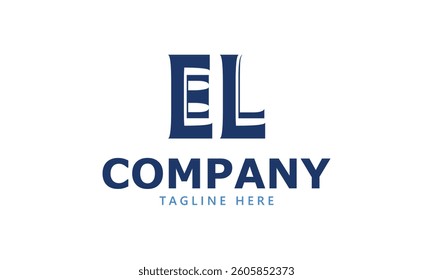 EL initial logo design and letter logo design