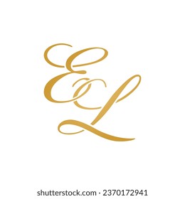 EL initial logo design vector stock