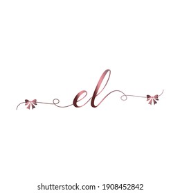 EL Initial logo handwriting modern luxury fashion