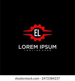 EL initial monogram for automotive logo design vector