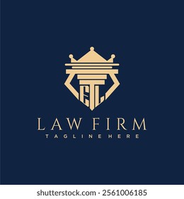 EL initial monogram logo for lawfirm vector design