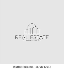 EL initial monogram logo for real estate with luxury building style
