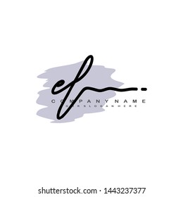 EL initial signature logo. handwriting logo template vector,