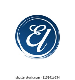 EL initial splash logo template vector