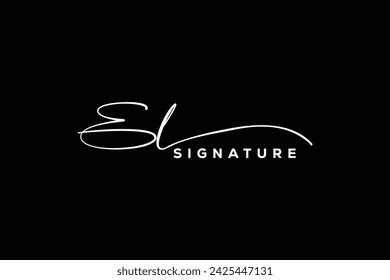 EL initials Handwriting signature logo. EL Hand drawn Calligraphy lettering Vector. EL letter real estate, beauty, photography letter logo design.