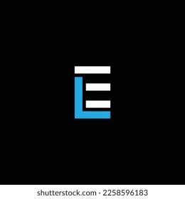 EL or LE abstract outstanding professional business awesome artistic branding company different colors illustration logo
