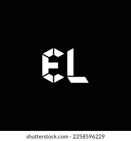EL or LE abstract outstanding professional business awesome artistic branding company different colors illustration logo