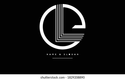 EL ,LE ,E ,L  Abstract Letters Logo monogram