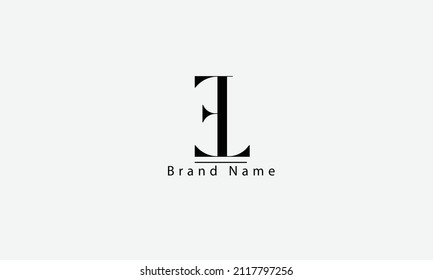 EL LE E L abstract vector logo monogram template