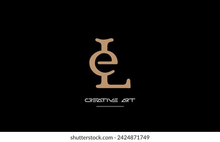 EL, LE, E, L Abstrakte Buchstaben Logo-Monogramm