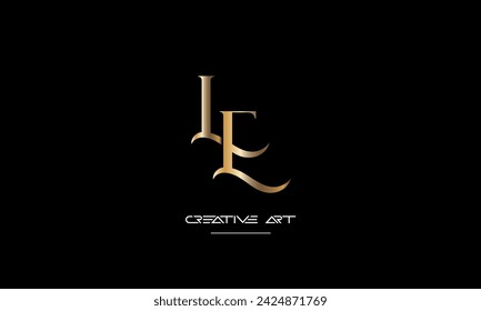 EL, LE, E, L abstract letters logo monogram