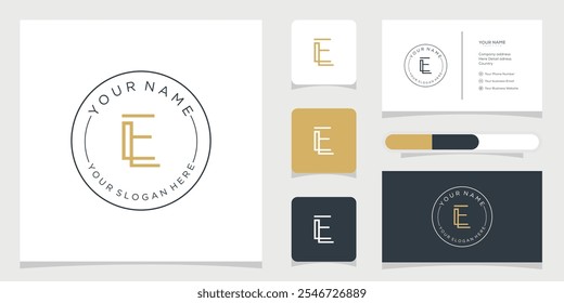 EL, LE, E, L Letras abstratas Monograma de logotipo. design de logotipo e cartão de visita