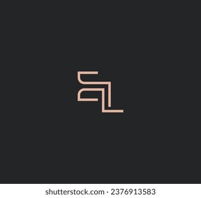 EL, LE letter logo design template elements. Modern abstract digital alphabet letter logo.