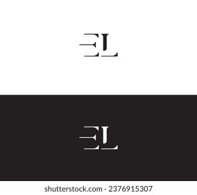 EL, LE letter logo design template elements. Modern abstract digital alphabet letter logo.