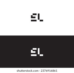 EL, LE letter logo design template elements. Modern abstract digital alphabet letter logo.