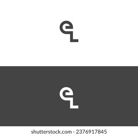 EL, LE letter logo design template elements. Modern abstract digital alphabet letter logo.