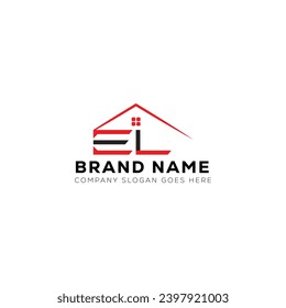 EL letter creative real estate vector logo design . EL creative initials home iqon letter logo.