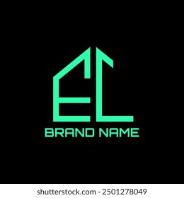 EL letter house logo design