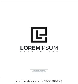 EL Letter Logo With Black and White Letters Negative Space Design Symbols, Icon Vector Illustration