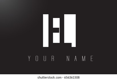 EL Letter Logo With Black and White Letters Negative Space Design.