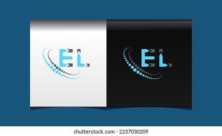 EL letter logo creative design. EL unique design.
