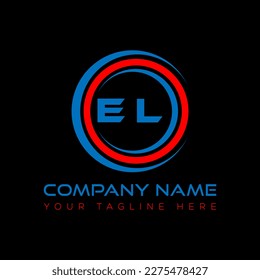 EL letter logo creative design. EL unique design.
