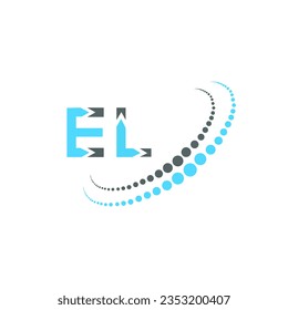 EL letter logo creative design. EL unique design.
