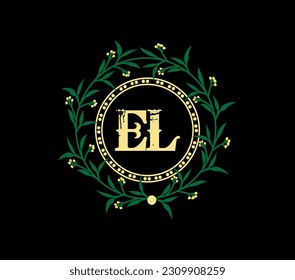 EL letter logo design with a circle shape. EL circle and cube shape logo design. EL monogram, business, real estate logo. EL Logo design with unique and simple design.