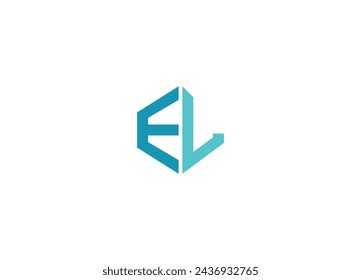 EL-Buchstabe Logo Design mit Creative Modern Vector Icon Vorlage