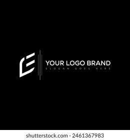 EL letter logo design on black background. EL creative initials letter logo concept. EL letter design
