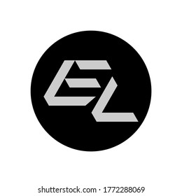 EL Letter Logo Design With Simple style