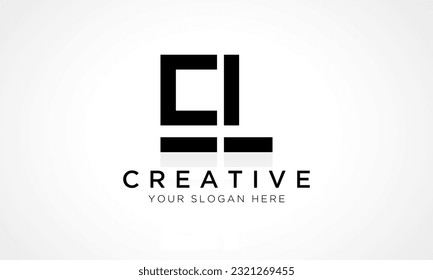 EL Letter Logo Design Vector Template. Alphabet Initial Letter EL Logo Design With Glossy Reflection Business Illustration.