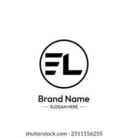 EL Letter Logo Design. White Background.