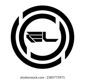 EL letter logo vector design icon