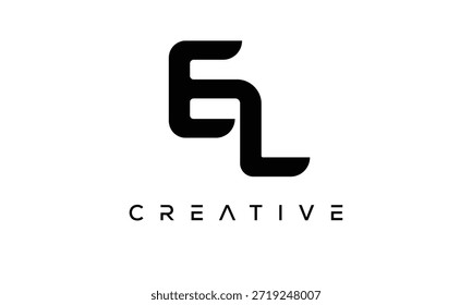 Letra EL Monograma Logo para identidade de marca criativa moderna
