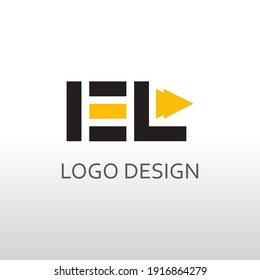 el letter for simple logo design
