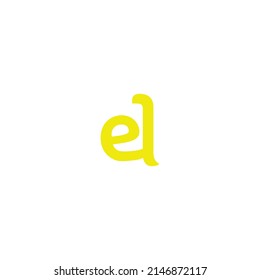 el letter vector logo abstract