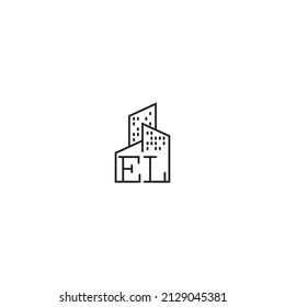 Logo der EL-Linie in hochwertigem professionellem Design, das für Immobilienunternehmen am besten geeignet ist
