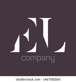 EL logo design. Monogram. Company logo.