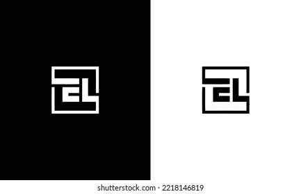 EL logo design template vector