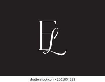 EL logo Design Template Vector Graphic Branding Element.
