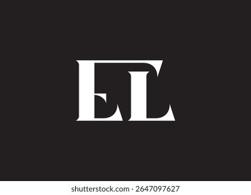 EL logo Design Template Vector Graphic Branding Element.
