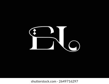 EL logo Design Template Vector Graphic Branding Element.