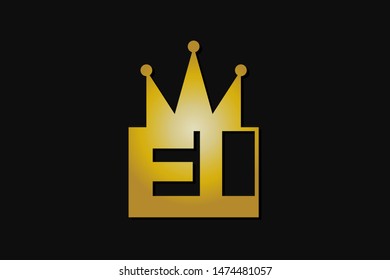 Ef Logo Gold Crown Stock Vector (Royalty Free) 1474482524 | Shutterstock