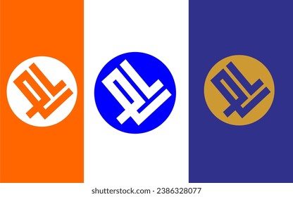 el.PL logo identity colorful abstract icon vector template