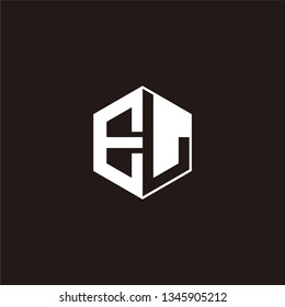 EL Logo Initial Monogram Negative Space Designs Templete