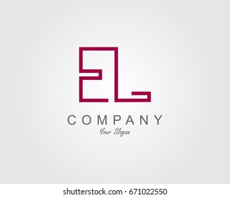 EL Logo. Letter design vector